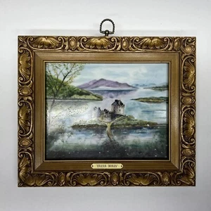 Original Vintage Oil On Tile Eileen Donan Signed A. Ambrozic ’78 - Bild 1 von 22