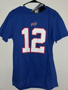 FANATICS NFL BUFFALO BILLS JIM KELLY #12 T SHIRT SIZE MEDIUM NWT - Picture 1 of 4