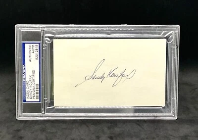 Sandy Koufax Signed Autograph Index Card Psa/Dna Certified Slabbed - Image 1 of 2