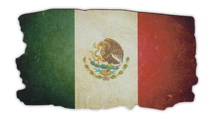 Magnetischer Autoaufkleber - Mexiko Flagge (verwitterter Look) - Mexican Pride - Bild 1 von 1