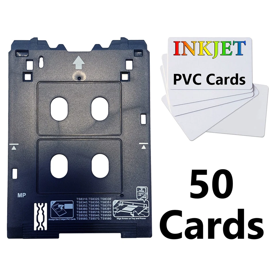 Canon Inkjet ID Card MP Tray for TS70x, TS82xx, TS83xx, TS95xx Series + 50 Cards - Image 1 of 1