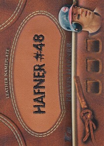2011 Topps Glove Manufactured Leather Nameplates Card #TH Travis Hafner UPD 