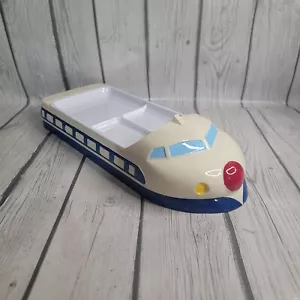 SELTEN Vintage blau Shinkansen Kinder Mittagessen Mahlzeit Zug Tablett - neuwertig - Bild 1 von 15