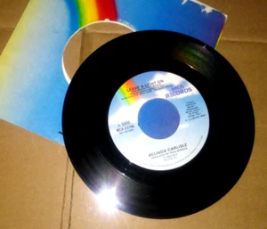 BELINDA CARLISLE Shades Of Michelangelo/Leave A Light On MCA 45 RPM L@@K! - Picture 1 of 2