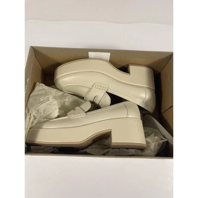 Zapatos Dolce Vita para mujer talla 8 marfil cuero Yanni plataforma mocasín BWA69059 Foto 1 de 4