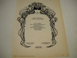 COWSILLS Tim Buckley Terciopelo Underground Peter Max 2 Caras 1969 Promoción Comercio Advt - Imagen 1 de 2