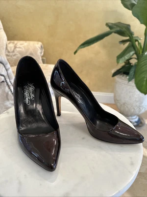 Vintage Authentic Alejandro Ingelmo Deep Brown Shimmery Stilettos (size 36) - Image 1 of 4