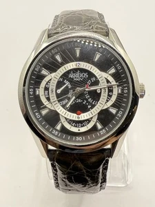 Akribos XXIV Men’s Wrist Watch - 5 ATM - Crocodile Strap - New Battery - Picture 1 of 10