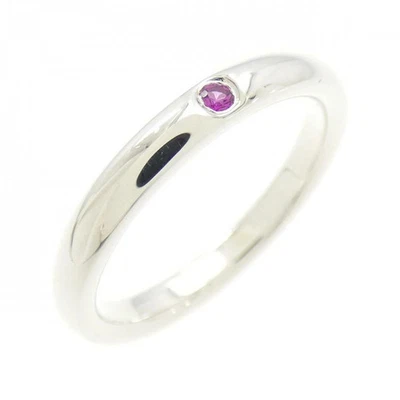 Tiffany Silver Ruby Band Ring US 5.5 Used Excellent Condition - Image 1 of 4