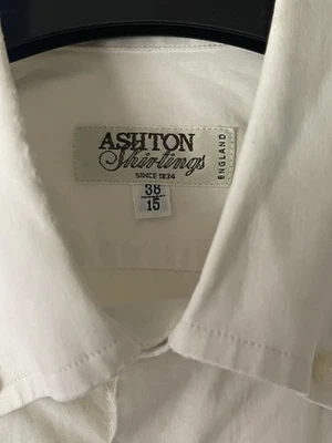 Мужская белая рубашка Ashton Shirtings 15 дюймов - Изображение 1 из 3