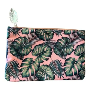 ipsy Borsa Cosmetica con Stampa Foglia Rosa e Verde, Borsa per Trucco, Pouch - Foto 1 di 3