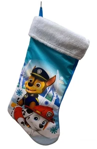 Paw Patrol Chase and Marshall 16" Blue Christmas Stocking NWT - Picture 1 of 1