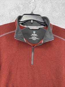Kuhl Kashmira Mens Large Pullover Fleece Performance 1/4 Zip Sweater Burgundy - Picture 1 of 9