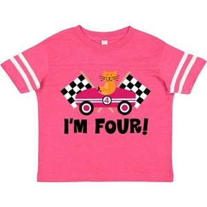 Inktastic 4th Birthday Racing Rally Flags Toddler T-Shirt Year Old Im Party Gift - Picture 1 of 8