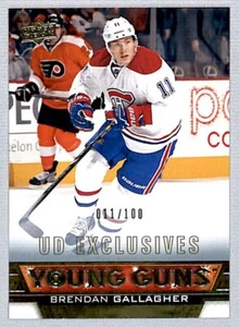 2013-14 Upper Deck Young Guns Brendan Gallagher novato 11/100 #477 número de camiseta - Imagen 1 de 2