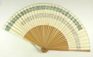 YU195 SENSU Japanese Fan Art Picture Geijyutu Traditional crafts Vintage - Picture 1 of 12