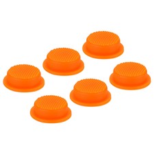 0.63" LED Flashlight Switch Cap, 6 Pcs Silicone Soft Boot Cover, Orange
