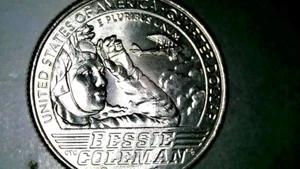 ETREME DOUBBLING ON 2023 P BESSIE COLEMAN QUARTER - Picture 1 of 13