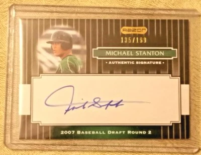 MIKE GIANCARLO STANTON Yankees 2008 Razor Black #135/199 Auto rookie limited !! - Image 1 of 2