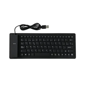 84 Keys Spanish USB Wired Silicone Keyboard Foldable Soft Silicone O3T1 - Picture 1 of 11
