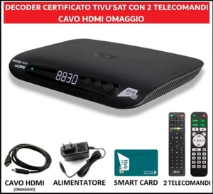 decoder satellitare ricevitore tivusat hd con tessera scheda card tvsat inclusa - Foto 1 di 6