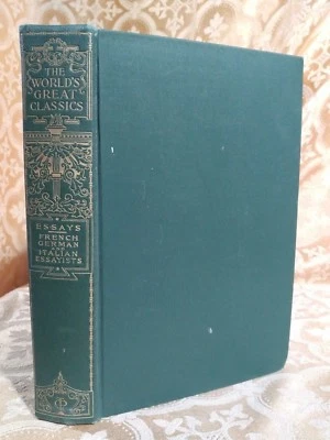 1900 Essays of French German & Italian Essayists w Biographical Sketches Book - Image 1 of 4