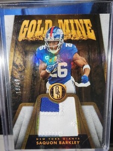 2023 GOLD STANDARD GOLD MINE PATCH SAQUON BARKLEY #18/49
