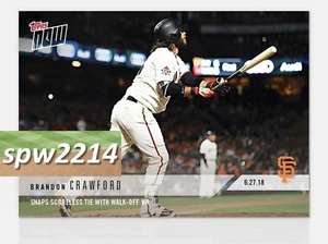 2018 Topps Now Brandon Crawford #377 Walk-Off HR - Picture 1 of 1