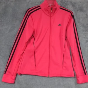 Adidas Damen Climalite Full Zip Striped Lightweight Pocket Golfjacke Größe M - Bild 1 von 12