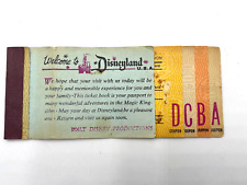 1968 Disney Disneyland Admission Ticket Book Not Complete $4.75 for12 Adventures