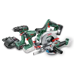 Bosch 18V 4Pc Kit: Brushless Hammer Drill, Impact Driver, Circ Saw, Grinder - Picture 1 of 12