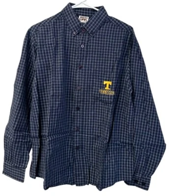 Red Oak Shirt Mens Medium Blue Tennessee Button Down Long Sleeve Check Cotton - Image 1 of 4