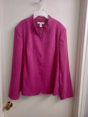 Chaqueta con botones JM Collection rosa frambuesa talla 14 totalmente forrada Foto 1 de 4