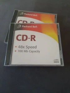 2 X Packard Bell CD-R compact disc recordable - New And Sealed - Afbeelding 1 van 1