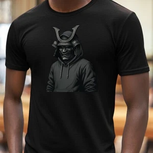 T-Shirt Herren Samurai im Kapuzen Pullover Motiv Baumwolle Größe S bis 5XL - Bild 1 von 1