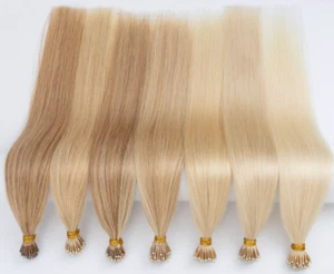 Extensiones de cabello con micro cuentas punta de anillo nano cabello humano Remy 20-30 pulgadas cabello largo real - Imagen 1 de 37