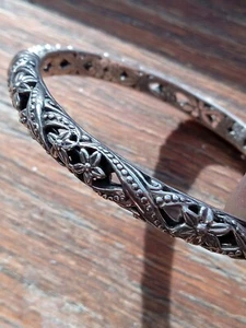 Janelle Sherman's Indonesian Artisan Handmade Floral Bangle - Picture 1 of 8
