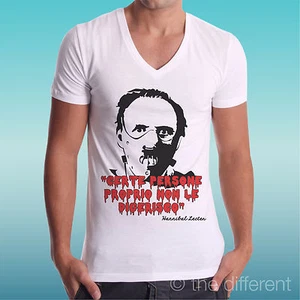 T-shirt Cuello V" Cita Divertido Hannibal Lecter" Road To Happiness - Imagen 1 de 1
