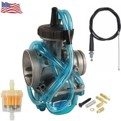 PWK38 38mm Carburetor W/Throttle Cable for Kawasaki KX125 KX250 Suzuki RM125 250 - Image 1 of 4