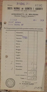 NATIONAL COMPANY FOR GASOMETERS AND AQUEDUCTS BOLOGNA EMILIA ROMAGNA 1940 AQUA - Picture 1 of 1
