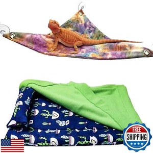 Mechpia Bearded Dragon Tank Accessories, Reptile Bedding Hammock Soft Fabric - Picture 1 of 5