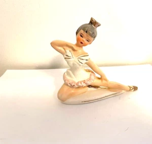 Bellissima statuina ballerina giapponese Bradley Exclusives vintage 4" oro rosa - Foto 1 di 2