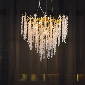 Luxury Crystal Chandelier Modern Chandelier Dining Room Kitchen (60cm Gold) - Picture 1 of 9