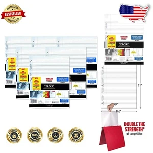 Reinforced Loose-Leaf Filler Paper - 600 Sheets, Ideal for Notes & Assignments - Picture 1 of 6