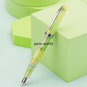 Kaigelu 222 Fountain Pen EF/F Nib, Beautiful Green Acrylic Writing Gift Pen