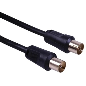 Short 50cm SHIELDED Coax Male to Female TV Aerial EXTENSION Cable 0.5m BLACK - Picture 1 of 2