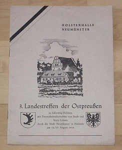 Heft Prospekt 3.Landestreffen der Ostpreussen Holstenhalle Neumünster 1954 - Picture 1 of 1
