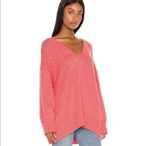 Nuevo Suéter Túnica Free People Brookside en Rosa Relámpago Gran Tamaño Boho Talla XS - Imagen 1 de 11