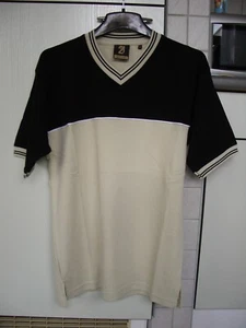 21 AVE V-AUSSCHNITT KURZARM BAUMWOLLOBERTEIL BEIGE & SCHWARZ MITTEL BRANDNEU MIT ETIKETT @ £20 - Bild 1 von 9