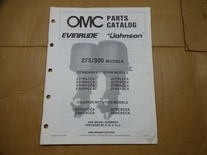 1988 OMC 275 300 HP Outboard parts catalog book Johnson Evinrude 432203 - Picture 1 of 4